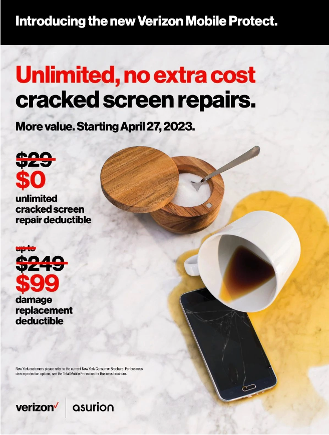 美国运营商 Verizon 升级 Mobile Protect 服务：月费 17 美元，碎屏可免费、无限次维修